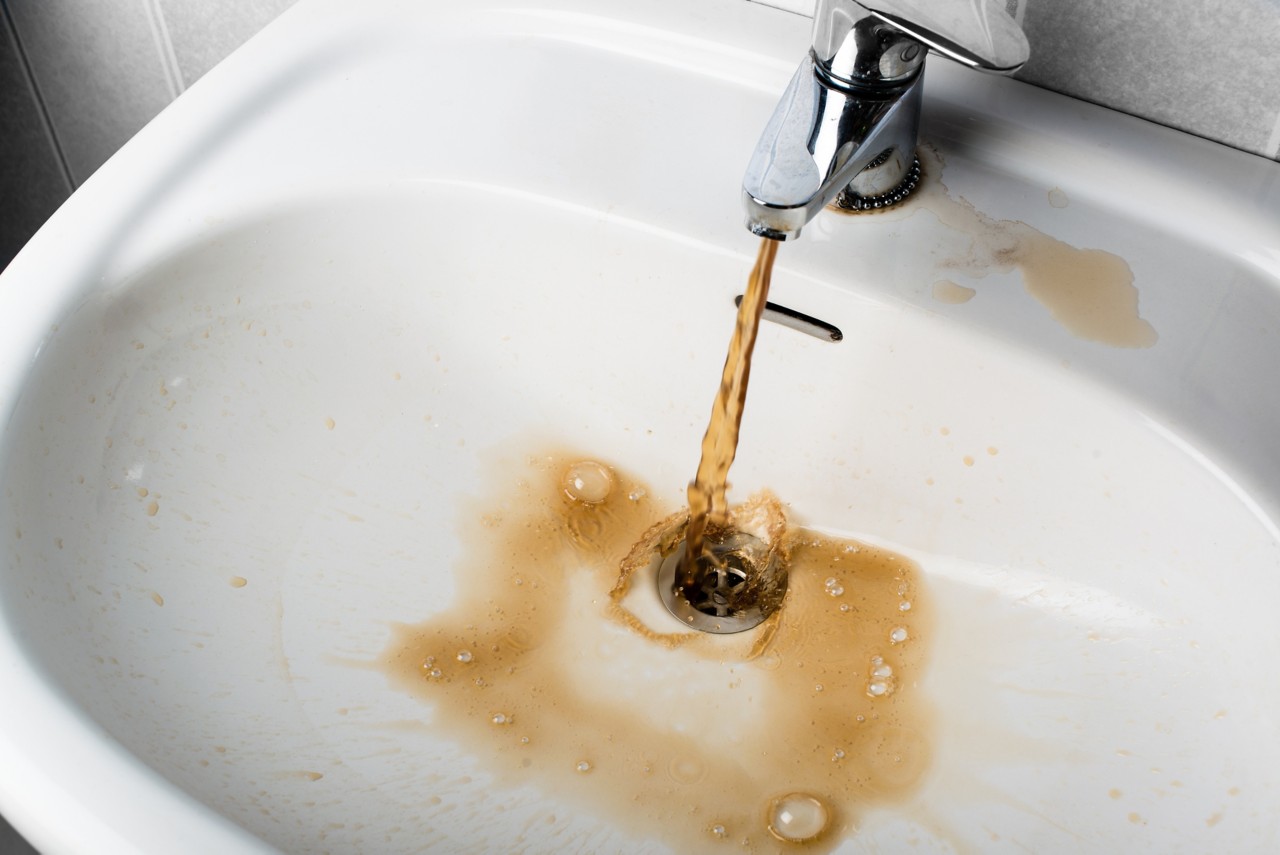 rust on bathroom sink